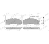 FERODO FVR4248 Kit pastiglie freno, Freno a disco per NISSAN,RENAULT TRUCKS