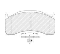 FERODO Kit pastiglie freni per VOLVO B10 FH FH II FH12 FH16 FL FCV1387B