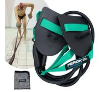FEROK PRO - Elastico Sport Sollevamento Pesi - Banda di Resistenza Fitness con Cinghia e Piastra di Nuoto - Ideale per l'Allenamento per la Forza a Casa - Versione Medium Verde