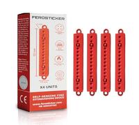 FEROSTICKER Piccolo Estintore Automatico - Atossico, Compatto e Senza Manutenzione, Protezione Antincendio Domestica per Quadri Elettrici, Generatori Solari, Veicoli, Batterie al Litio, Navi (4 Pezzi)