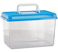Ferplast Acquario in plastica per pesci GEO LARGE Vasca acquario 6 L Contenitore per piccoli animali terrario insetti tartarughe, Maniglia per facile trasporto, 30 x 20 x h 20,3 cm Blu