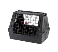 Ferplast ATLAS CAR 80 SCENIC Trasportino per Cani da Auto con Doppia Finestra, Tappeto Drenante, Portaoggetti, Maniglie, Doppia Apertura Scorrevole con Chiusura Sicura, Max 20 kg, 82 x 51 x h 61 cm