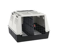 Ferplast ATLAS CAR MAXI Trasportino per Cani da Auto con Tappeto Drenante e Portaoggetti, Maniglie, Griglia Ventilazione, Doppia Apertura Scorrevole, Divisorio Incluso, Max 60 kg, 100 x 80 x h 71 cm