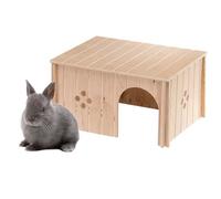 Ferplast Casetta per Conigli, Porcellini d'India e Criceti SIN 4647, Legno Certificato FSC®, Finestra Ventilazione, Montaggio Senza Attrezzi, 37 x 27,7 x h 20 cm, Taglia XL