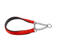 Ferplast Collare Cane Daytona, Collare per Cani Taglia Grande, Collare in Nylon 65 cm, Imbottito, Semistrozzo. Collare Addestramento. Rosso