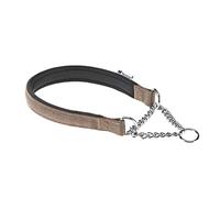 Ferplast Collare Cane Daytona, Collare per Cani Taglia Grande, Collare in Nylon 65 cm, Imbottito, Semistrozzo. Collare Addestramento. Marrone