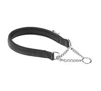 Ferplast Collare Cane Semistrozzo, in Nylon, Imbottito, Anti-trazione, per Addestramento Cani, Taglia XL (Circonferenza Collo 50-60 cm), Nero.