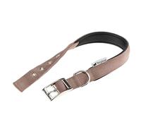 Ferplast Collare Cane Taglia Medio Grande Collare per Cani in Nylon Imbottito Regolabile Fibbia Metallica, Misura Collo 41-49 cm, Marrone
