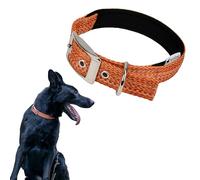 Ferplast Collare Cani Regolabile e Imbottito, in Plastica Riciclata da Bottiglie in Pet, Fibbia e Anello in Metallo, (Circonferenza Collo 39-47 cm), XL, Arancio