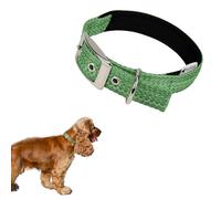 Ferplast Collare Cani Regolabile e Imbottito, in Plastica Riciclata da Bottiglie in Pet, Fibbia e Anello in Metallo, (Circonferenza Collo 24-31 cm), S, Verde