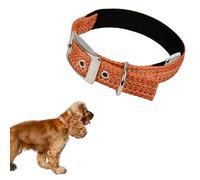 Ferplast Collare Cani Regolabile e Imbottito, in Plastica Riciclata da Bottiglie in Pet, Fibbia e Anello in Metallo, (Circonferenza Collo 24-31 cm), S, Arancio
