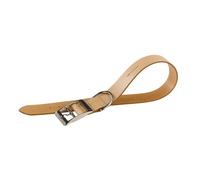Ferplast Collare in Pelle per Cani Collare in Cuoio Regolabile con fibbia in Metallo Cromato NATURAL, Lunghezza 55-63 cm, Larghezza 4 cm