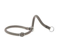 Ferplast Collare Semistrozzo SPORT, Collare per Cani, Collare da Addestramento con Anelli Regolabili, in Cordino di Nylon, Lunghezza 60 cm, spessore 13 mm, Marrone-Nero