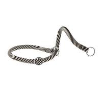 Ferplast Collare Semistrozzo SPORT, Collare per Cani, Collare da Addestramento con Anelli Regolabili, in Cordino di Nylon, Lunghezza 50 cm, spessore 13 mm, Marrone-Nero