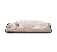 Ferplast Cuccia Cane Cuscino Cane Cani Taglia Piccola Double Face Tessuto Antigraffio ed Impermeabile, Caldo Micropile Materassino Cane Lavabile in Lavatrice a 30° 57 x 38 x 3,5 cm.Nero