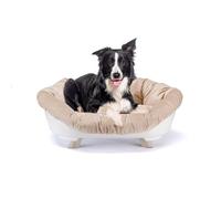 Ferplast Cuccia Cane Interno con Cuscino Lavabile, Divano per Cani, Letto Traspirante e Antiscivolo 85 x 62 x h 33 cm, Bianco