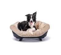 Ferplast Cuccia Cane Interno con Cuscino Lavabile, Divano per Cani, Letto Traspirante e Antiscivolo 85 x 62 x h 33 cm, Nero