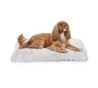 Ferplast Cuccia Cane Interno Cuscino per Cani Morbido in Pelo Lungo, Cuscino Gatto Cuccia Super-Imbottita Extra Comfort e Calore, 80 x 50 x h 12 cm