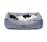 Ferplast Cuccia Cane Taglia Grande - Cuscino Tessuto Antigraffio Lavabile in Lavatrice a 30° - Materassino Impermeabile 78 x 56 x 22 cm - Grigio