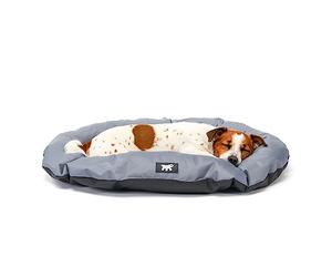 Ferplast Cuccia Cane Taglia Media - Cuscino Tessuto Antigraffio Lavabile in Lavatrice a 30° - Materassino Impermeabile 65 x 42 x 3 cm - Grigio