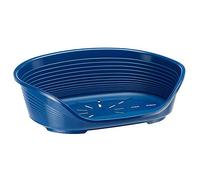 Ferplast Cuccia Cani in plastica, Lettino per Cane con Gommini Antiscivolo, Cesta Cane 111 X 805 X H 335 cm, Blu