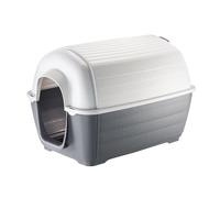 Ferplast Cuccia da Esterno per Cani Kenny 01 Casetta per Cani in Resina Termoplastica Resistente Urti e Raggi UV, Sistema di Drenaggio, Griglia per L'Aerazione, Smontabile, 50 X 78 X 50 cm