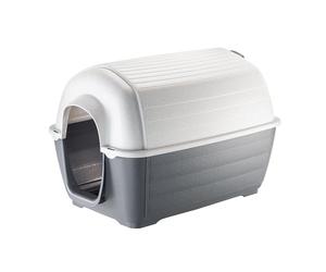 Ferplast Cuccia da Esterno per Cani Kenny 01 Casetta per Cani in Resina Termoplastica Resistente Urti e Raggi UV, Sistema di Drenaggio, Griglia per L'Aerazione, Smontabile, 50 X 78 X 50 cm