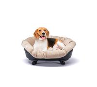 Ferplast Cuccia Gatto Interno con Cuscino Lavabile, Divano per Cani Piccoli, Letto Cani Traspirante e Antiscivolo 73 x 55 x h 32 cm, Nero