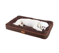 Ferplast Cuccia Ortopedica per Cani Piccoli Materassino per Cani Impermeabile e Antigraffio Cuccia Morbida Polo, 65 x 40 x h 8 CM, MARRONE