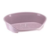 Ferplast Cuccia per Cani e Gatti Cuccia per Cani taglia media 100% plastica riciclata Lettino per Cani lavabile traspirante e antiscivolo Siesta Deluxe, 70,5 x 52 x 23,5 cm., Glicine