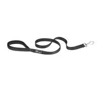 Ferplast Daytona G Guinzaglio per Cani Extraresistente - Morbida Impugnatura Imbottita - Pratico Porta Sacchetti Igienici - Antiabrasione - Design Italiano - 120 x 2 cm, Nero