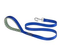 Ferplast Daytona G Guinzaglio per Cani Extraresistente - Morbida Impugnatura Imbottita - Pratico Porta Sacchetti Igienici - Antiabrasione - Design Italiano - 120 x 1,5 cm, Blu Fantasia
