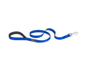 Ferplast Daytona G Guinzaglio per Cani Extraresistente - Morbida Impugnatura Imbottita - Pratico Porta Sacchetti Igienici - Antiabrasione - Design Italiano - 120 x 2 cm, Blu