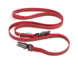 Ferplast DAYTONA GA Guinzaglio per Cani da Addestramento - Tecnologia MATIC Chiusura Automatica - 3 Lunghezze - Rivestimento Gomma Antiscivolo & Antiabrasione - Design Italiano - 200 x 2 cm, Rosso