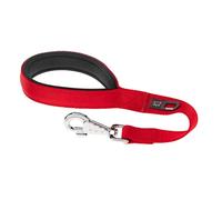 Ferplast Daytona GM Guinzaglio per Cani Extraresistente - Morbida Impugnatura Imbottita - Pratico Porta Sacchetti Igienici - Antiabrasione - Design Italiano - 45 x 2,5 cm, Rosso