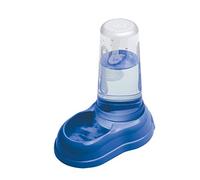 Ferplast Dispensador de comida o agua para Perro y Gato AZIMUT 600 Comedero seco agua 0,6 Litros, Fondo antideslizante, 12,5 x 19 x h 19,5 cm, Azul