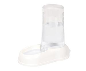 Ferplast Dispenser cibo o acqua per cani di grossa taglia AZIMUT 5500 Mangiatoia per acqua e cibo secco da 5,5 Litri, Fondo antiscivolo, 23 x 41 x h 37,5 cm Bianco