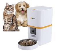Ferplast Distributore Automatico Cibo Cani e Gatti, 6L, Wi-Fi 2.4G-5G, Camera 1080P Visione Notturna, Microfono & Speaker, Controllo APP, 30+ Pasti al Giorno, Controllo Umidità, Ciotola Acciaio Inox