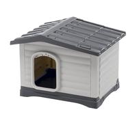 Ferplast DOGVILLA 60 SE Casetta per Cani con Fondo Sollevato Anti Umidità, Sistema Fuoriuscita Liquidi, Tetto Rimovibile Facile Pulizia, Griglia Aerazione, 58 x 48 x h 44 cm