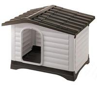 Cuccia da esterni Dogvilla Ferplast Modello 70 73 x 59 x 53 cm - Cuccia da esterni in resina termoplastica, resistente agli urti e ai raggi UV, con parete ribaltabile e tetto removibile per una facile