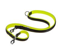 Ferplast ERGOFLUO GA Guinzaglio per Cani da Addestramento - 3 Lunghezze Regolabile - Morbida Impugnatura Imbottita - Antiabrasione - Design Italiano - 200 x 1,5 cm, Giallo