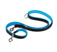 Ferplast ERGOFLUO GA Guinzaglio per Cani da Addestramento - 3 Lunghezze Regolabile - Morbida Impugnatura Imbottita - Antiabrasione - Design Italiano - 200 x 1,5 cm, Blu