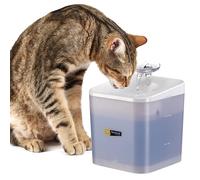 Ferplast Fontanella per Gatti e Cani ARES, 2L Capacità, Indicatore LED Livello Acqua, Sistema di Triplo Filtraggio, 3 Punti di Bevuta, Flusso Delicato, Silenziosa, Alimentatore Incluso
