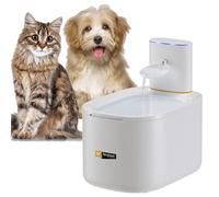 FERPLAST Fontanella per Gatti Senza Fili, 3L, Sensore Movimento 180°, Batteria 5000 mAh Ricaricabile USB-C, Triplo Filtraggio, Indicatore Led, Beccuccio a Coppa, Flusso Delicato - Cavo USB-C Incluso