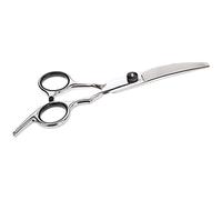 Ferplast Forbice Tagliapelo GRO 5785 per Cani e Gatti con Pelo Corto, Medio Lungo a Lame Curve Acciao Inox