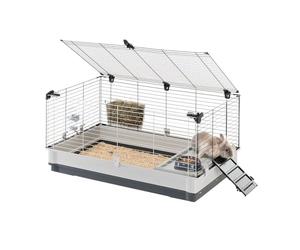 Ferplast Gabbia per Conigli KROLIK LARGE, Gabbia per Porcellini d'India e Piccoli Animali, Casetta e Accessori inclusi
