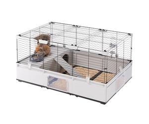 Ferplast Gabbia per Conigli, MODULAR 2 Gabbia per Porcellini d'India, Modulabile, Estensibile, Accessori inclusi, Facile Pulizia, 109 x 72 x h 56 cm