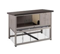 Ferplast Gabbia per Conigli RANCH 120 BASIC Conigliera da Esterno in Legno FSC, con Accessori e Casetta per conigli, 115,5 x 65 x h 92 cm.