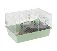 Ferplast Gabbia per Criceti MILOS XL, Habitat per Criceti, Base in plastica e struttura in ferro riciclati, Facile Manutenzione, Gabbia modulare, Accessori Inclusi, 69,5 x 46 x h 41 cm