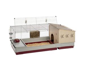 FERPLAST - Gabbia per porcellini d'India - Gabbia per conigli - Gabbia e accessori inclusi - Apribile e componibile 142 x 60 x h 50 CM - Krolik, 140 PLUS